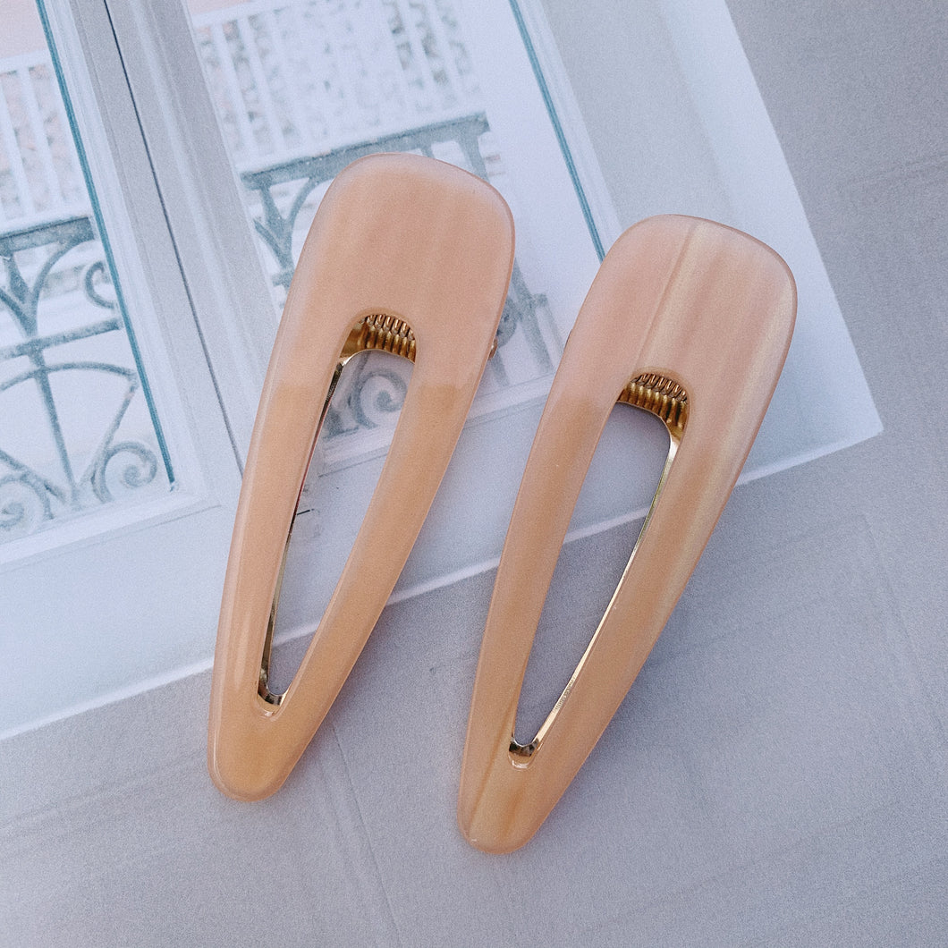 Fabiola Hair Clips in Peach