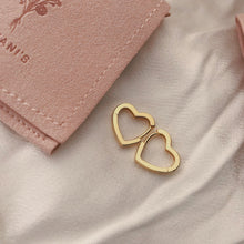 Load image into Gallery viewer, Amor Heart Hoops Gold
