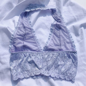 Stace Lace Halter Bralette Lavender