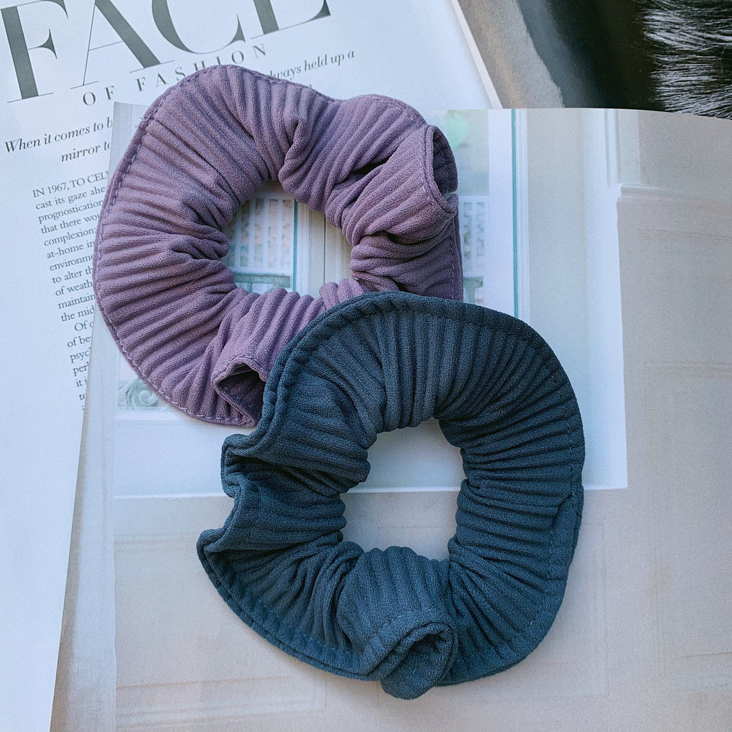 Ribbed Scrunchies Set Cool Tones