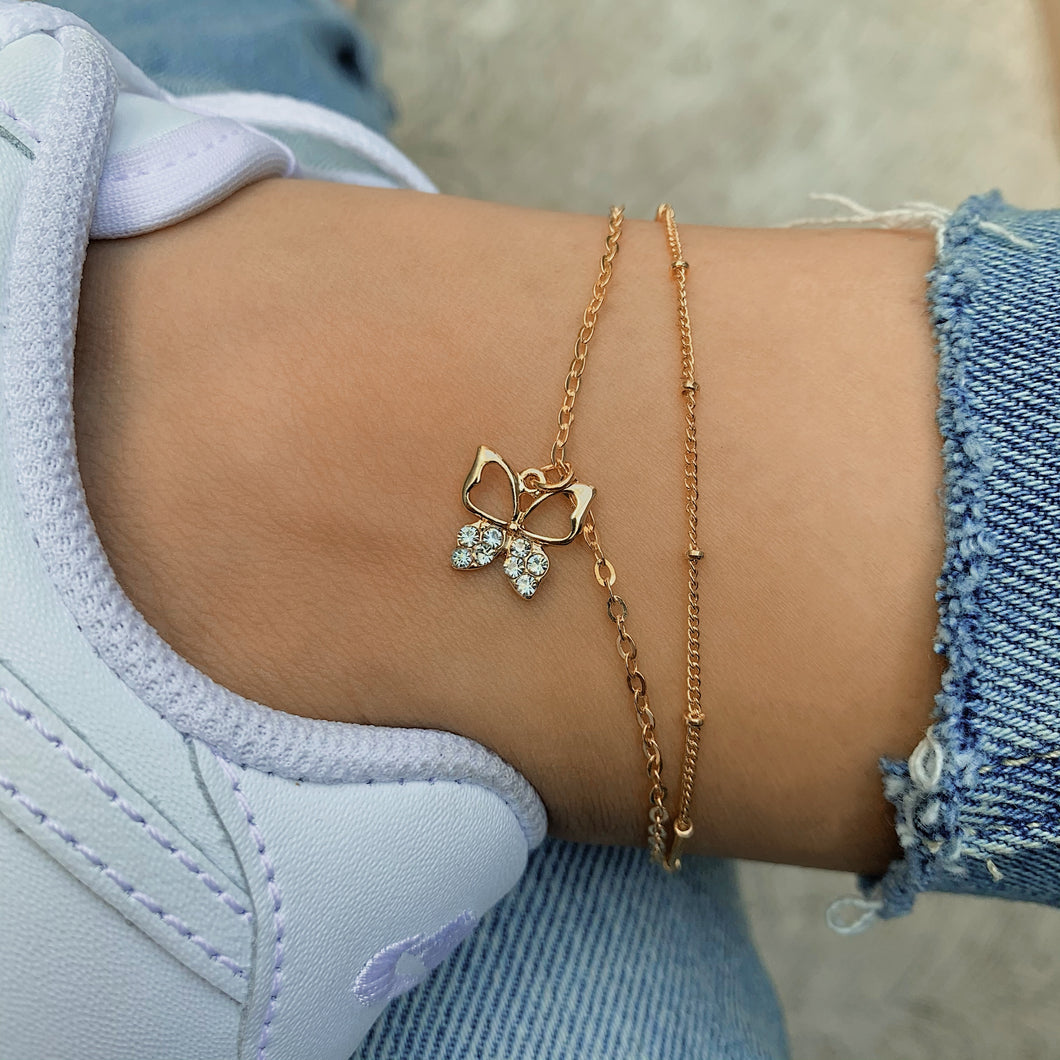 Clair Butterfly Anklet