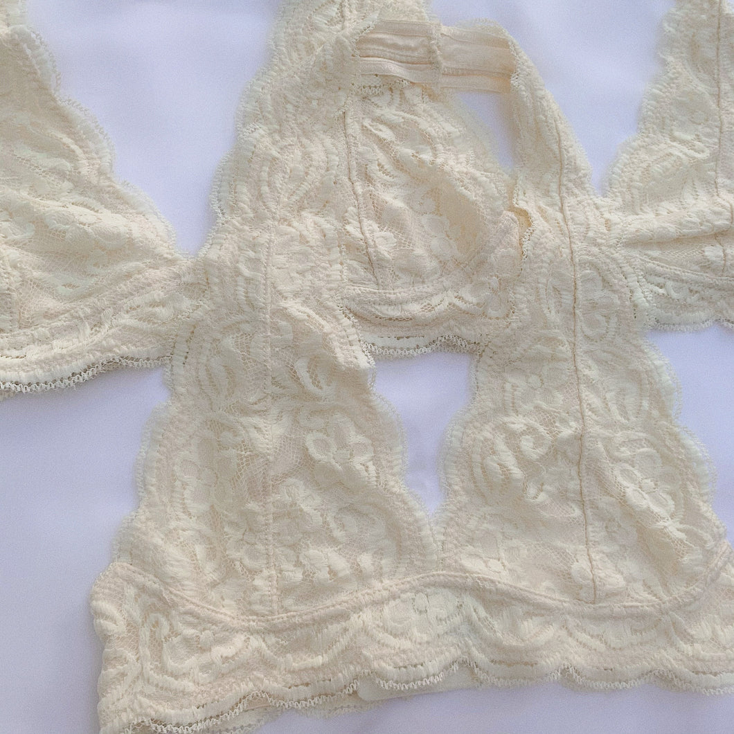 Lace Bralette Cream