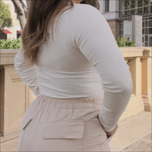Load image into Gallery viewer, Nellie Bodysuit Cream
